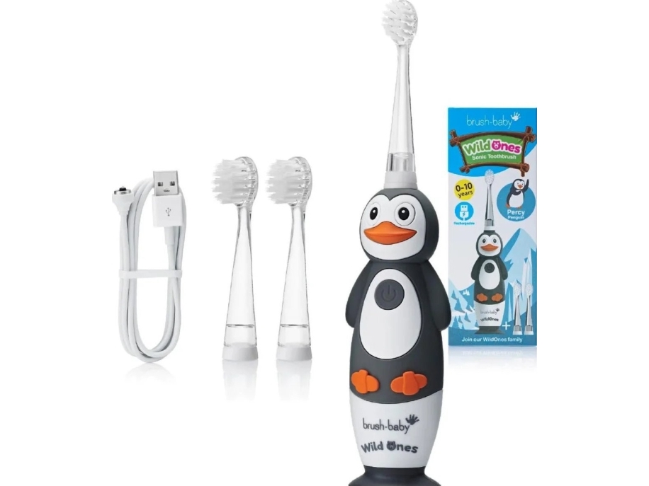 Brush-Baby Wildones Pinguin Grau Zahnbürste