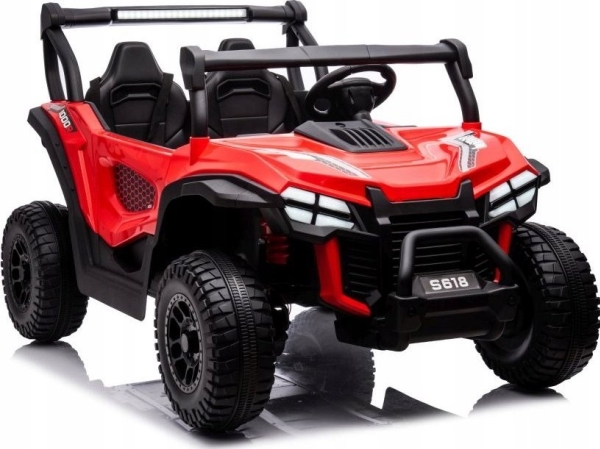 Lean Cars Dvivietis vaikiškas elektromobilis S618 4x4, raudonas