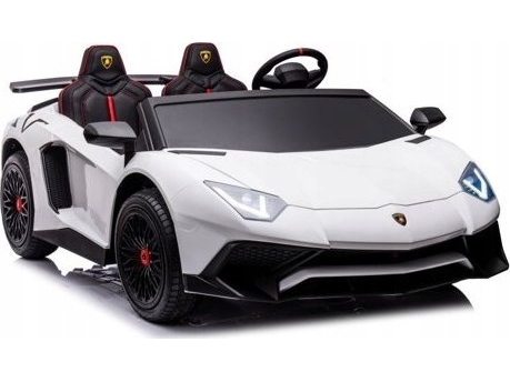 Lean Cars batteridriven bil Lamborghini XXL A8803 vit 24V | Utomhusleksaker - El & Bensinfordon - Elbilar för barn 6V | GameStuff