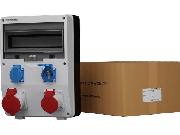 Doktorvolt Baustromverteiler Eco 32A 16A 2X230v Steckdosen Bals (2596)