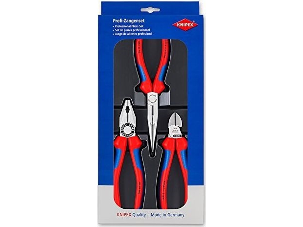 Knipex 00 20 11, Zangensatz, Stahl, Polypropylen (Pp), Blau/Rot, 810 G