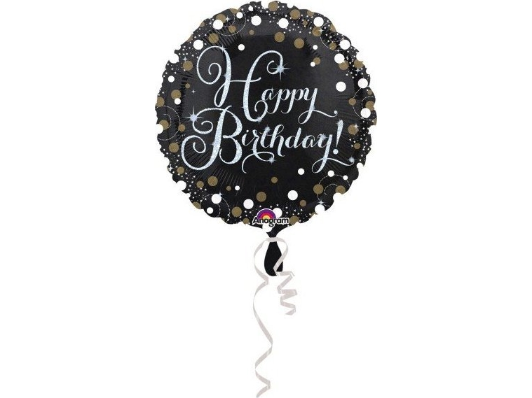 Folieballon Sparkling Happy Birthday