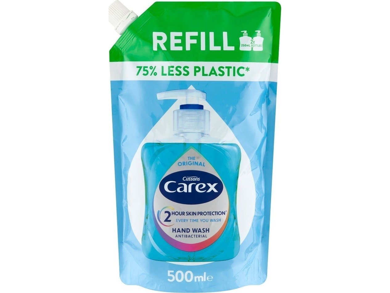 Sarantis CAREX antibakteriel sæbe flydende THE ORIGINAL refill 500 ml