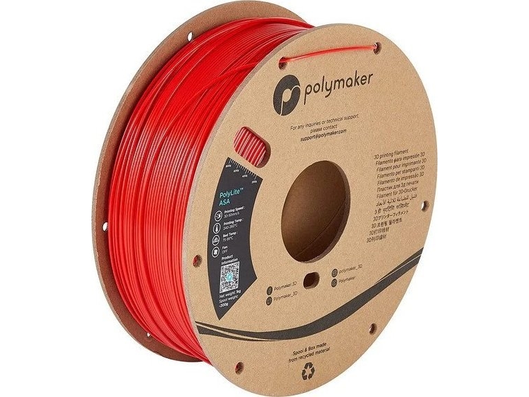 Poly Filament Polymaker Polylite Asa 1,75 Mm 1 Kg - Rot