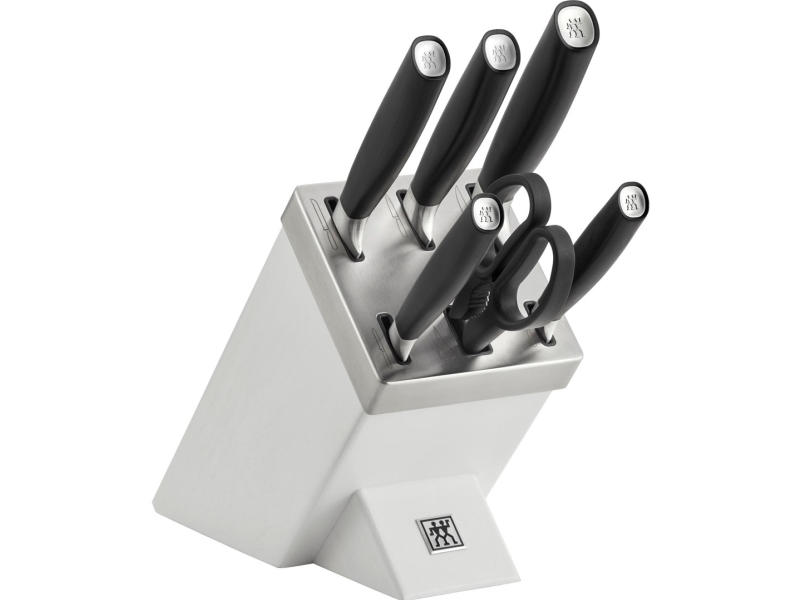 Set Of 5 Knives In A Self-Sharpening Block Zwilling All * Star - Silver