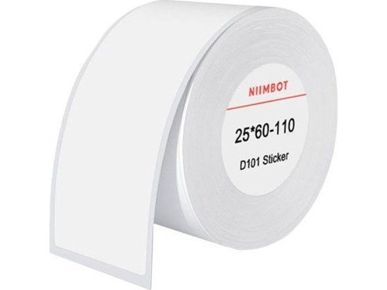 Niimbot Termiske Etiketter 25X60 Mm 110 Stk. (Hvid) (T25*60-110White)