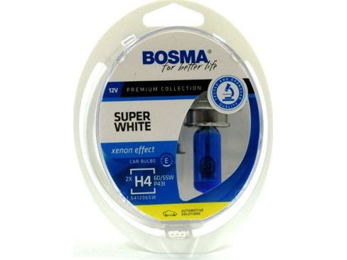 Bosma Auto Glühbirne H4 Bosma Super White Xenon-Effekt - 2Pc Universal
