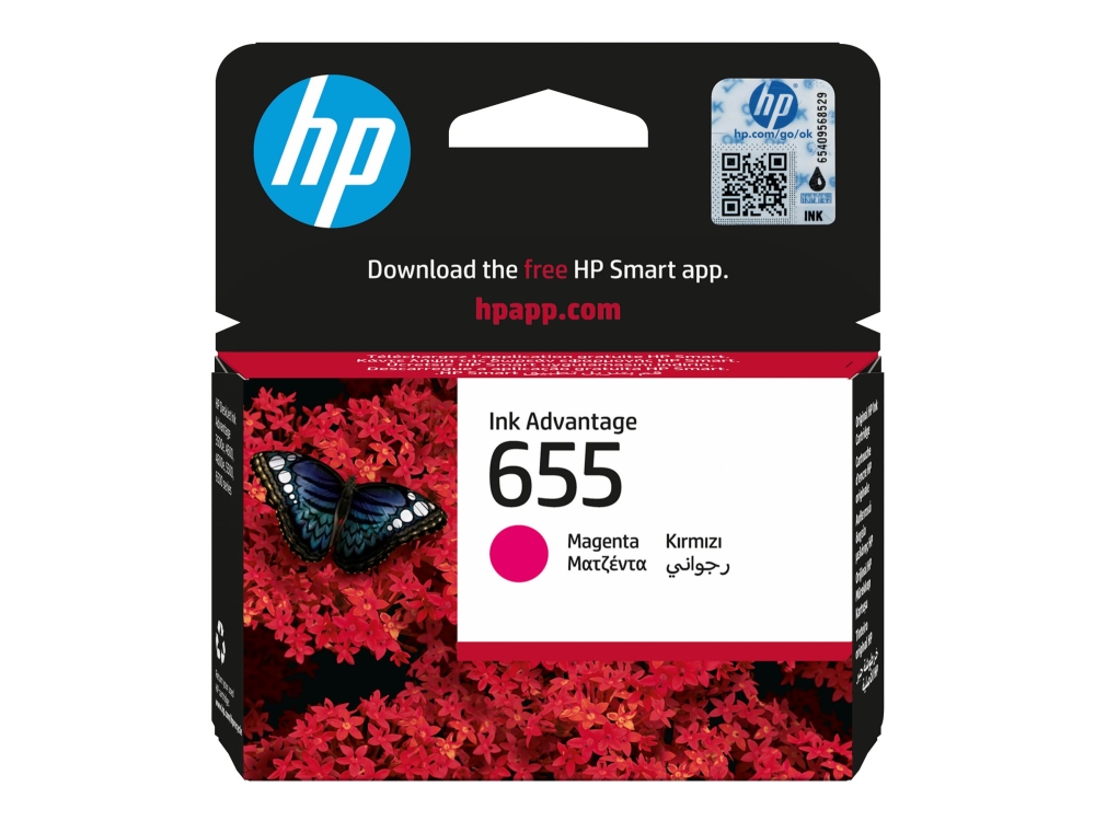HP 655 - Magenta - original - Ink Advantage - blækpatron - for Deskjet Ink Advantage 3525, Ink Advantage 46XX, Ink Advantage 5525, Ink Advantage 6525