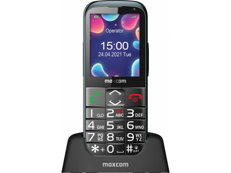 Maxcom Mm724, Menu, 5,59 Cm (2.2"), 176 X 220 Pixel, 1,3 Mp, 1200 Mah, Sort