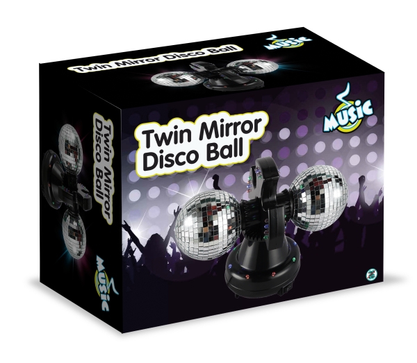 Music Twin Mirror Disco Ball