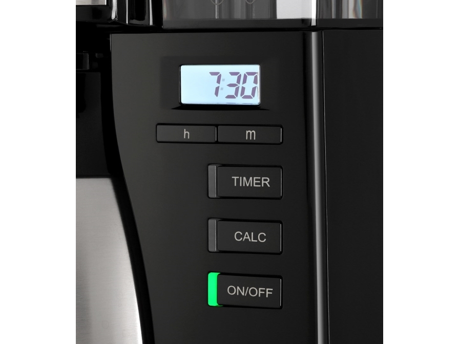 Melitta 1025-18, Filterkaffeemaschine, 1,25 L, 1080 W, Schwarz, Silber