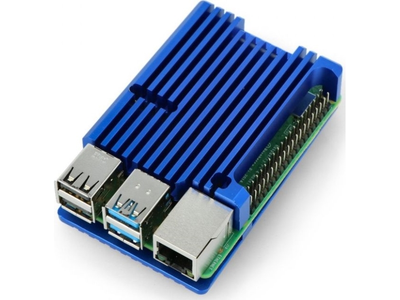 Odseven Aluminium-Kühlkörper Für Raspberry Pi 4B - Blaue Box