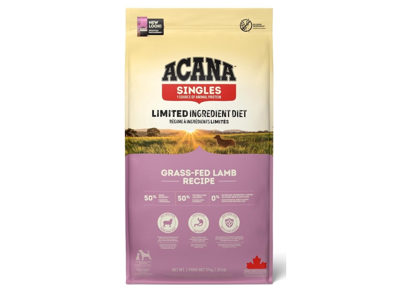 Acana Singles Grass-Fed Lamb - Tørfoder Til Hunde - 17 Kg