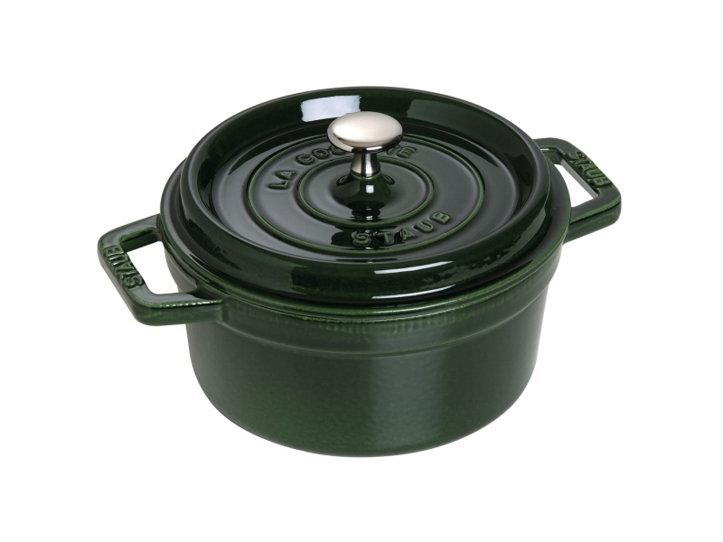 Staub Cocotte, Enkelt Pande, Grøn, Støbejern, 2,2 L, 1 Stk, 20 Cm