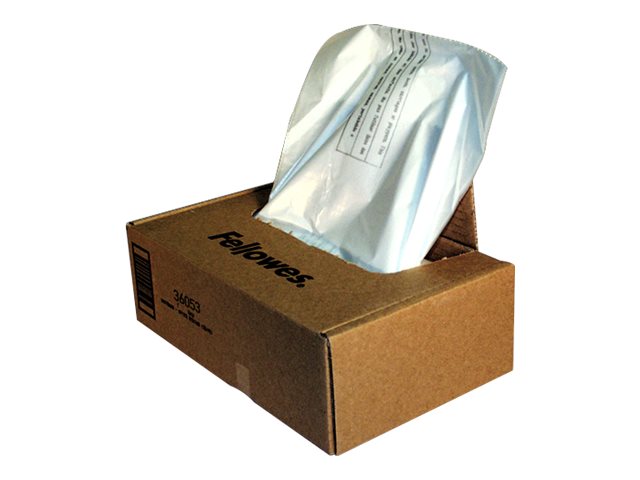 Makulator plastposer Fellowes 34 liter (pakke a 100 stk.) | Kontorsmaskiner - Kontorsmaskiner - Tillbehör för Dokumentförstörare | GameStuff