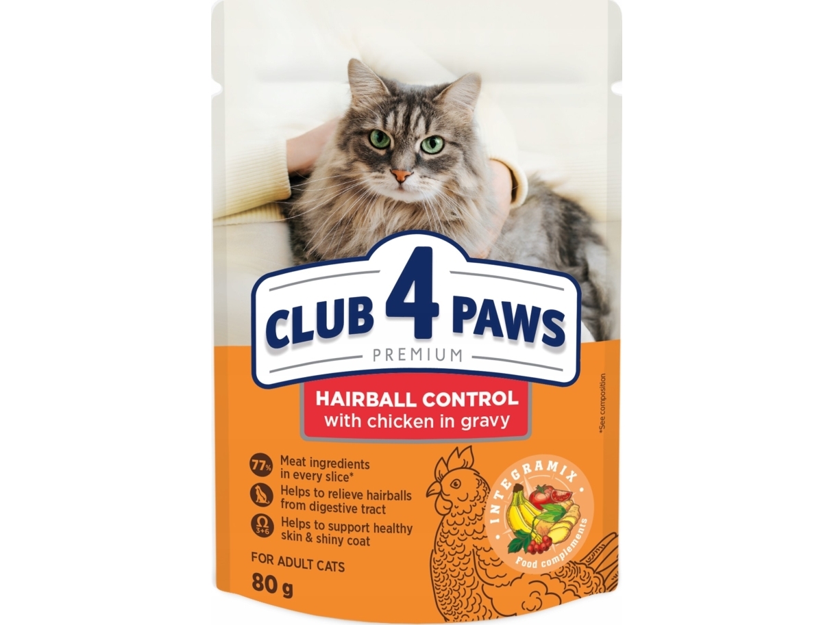 Synteza CLUB4L kattekost 80 g Hairball Control /24