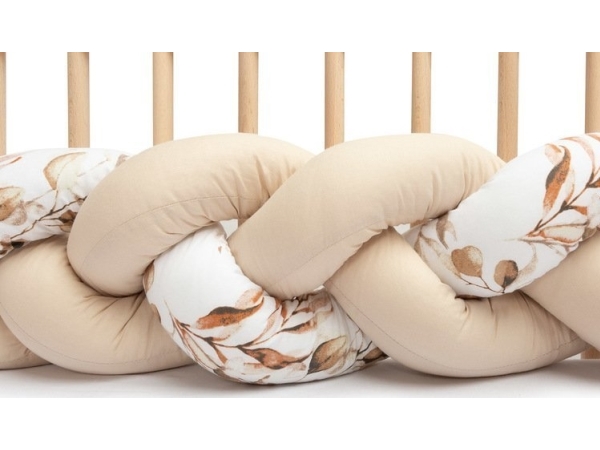 Sensillo hæklet/kurv-væv (til legetøjskurv) beige planterne 210 cm