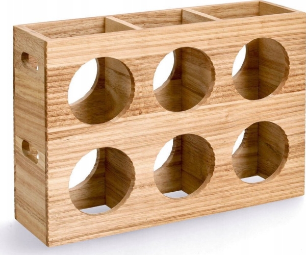 Zeller-ställ för 6 flaskor, trä, 38 x 11,6 x 27 cm | Bordssättning - Bar & vin - Kylare för vin & champagne | GameStuff