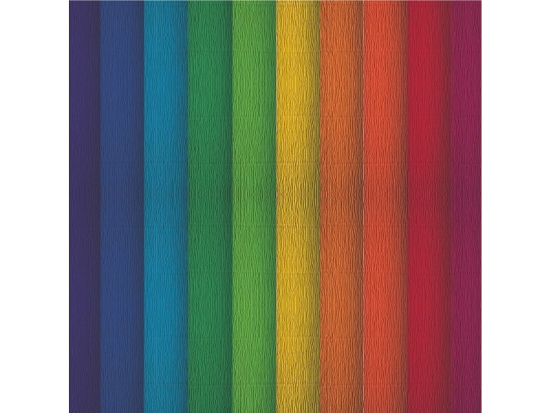 Top 2000 Creatino krøllet silkepapir 25x200cm regnbue mix (10)
