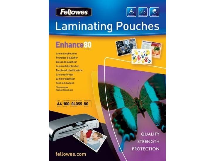 Laminiertaschen Fellowes, A3, 80 Μm, Karton Mit 100 Blatt