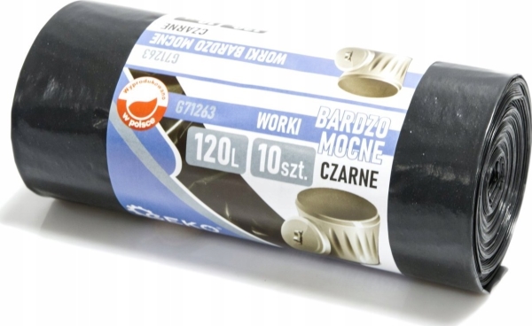 Geko affaldssække VERY STRONG 120L (rulle med 10 stk.) - sortering (18)