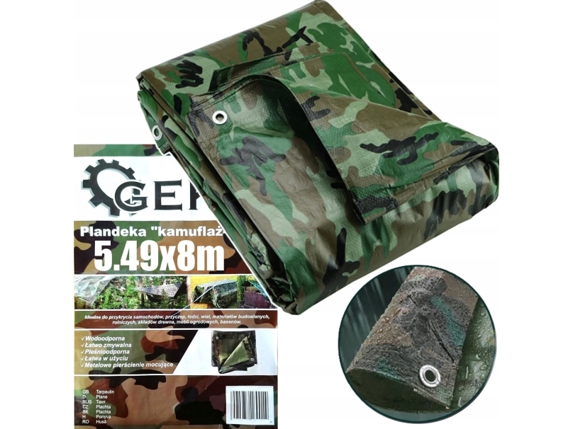 Geko presenning camouflage-moro 5,49x8m 100gsm