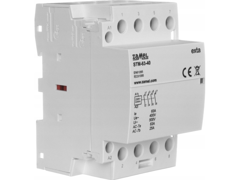 Zamel Modulares Installationsschütz 63A 4Xz 244V Ac/Dc Typ: Stm-63-40/24V Ext10000300