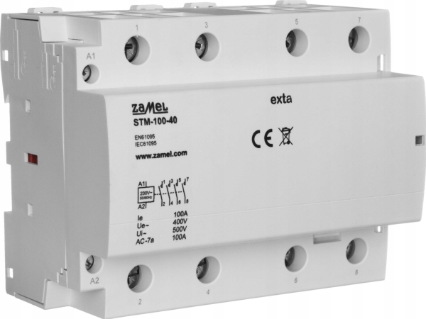 Zamel Modulares Installationsschütz 100A 4Z 230V Ac Typ: Stm-100-40 Ext10000302