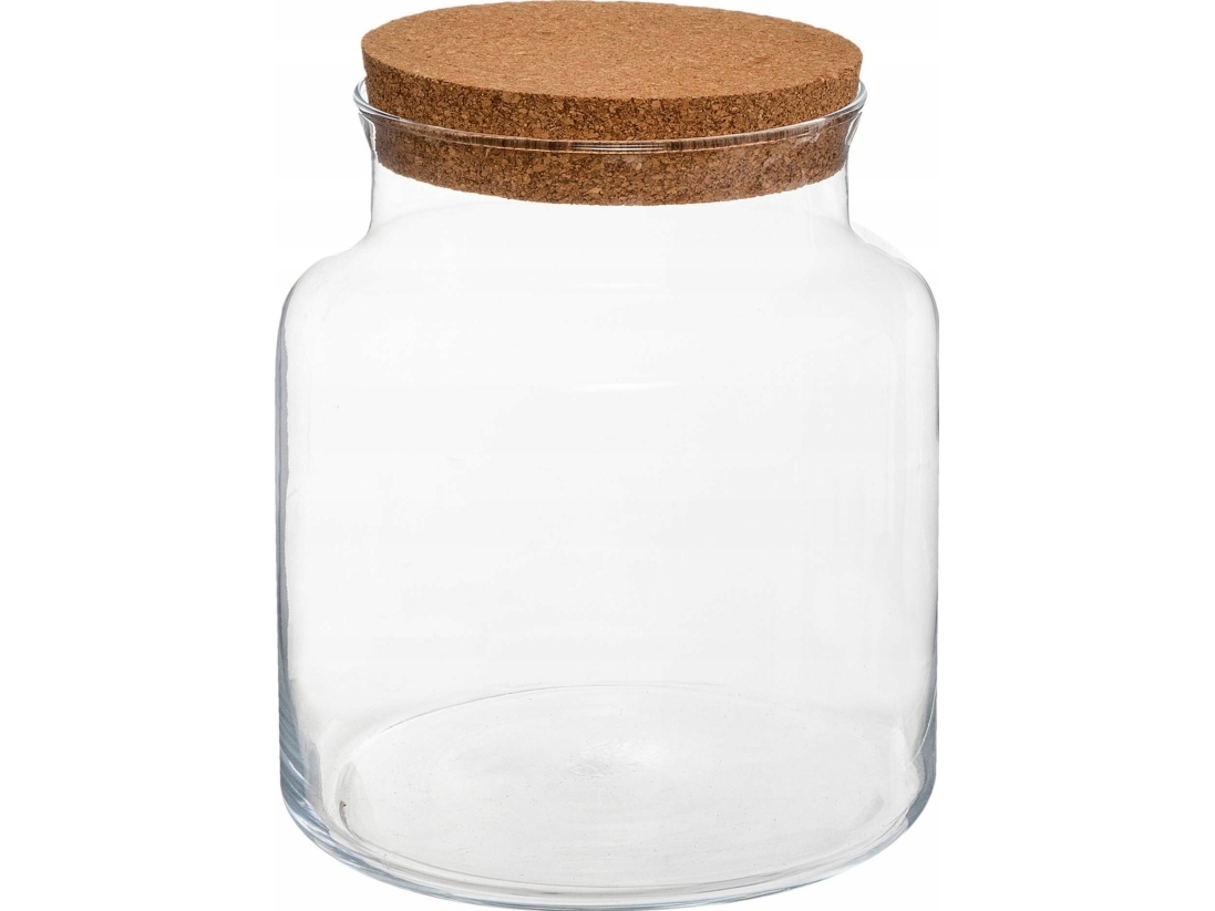 Atmosphera Glasvase med kork til skov i krukke, H 21,5 cm