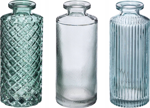 Atmosphera Glasvase SINGLE, 3 stk. pr. sæt