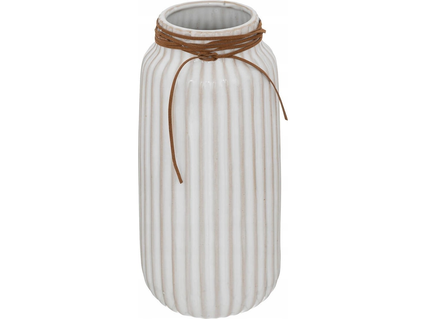 Atmosphera Keramikvase med dekorativ snor, 28,5 cm