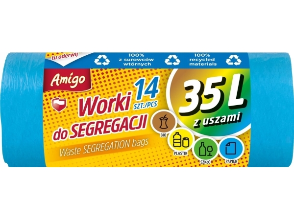 Politan Gosia Gosia Amigo Segregation Bags 35l With Ears Blue-Paper 14st 7992... | Rengöring - Avfallshantering - Soppåsar | GameStuff