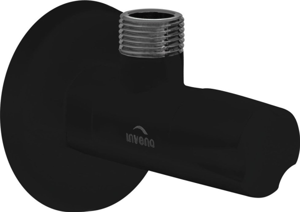 Invena Invena vinkelventil med keramisk hoved 1/2x3/8 sort ZW-49-00C