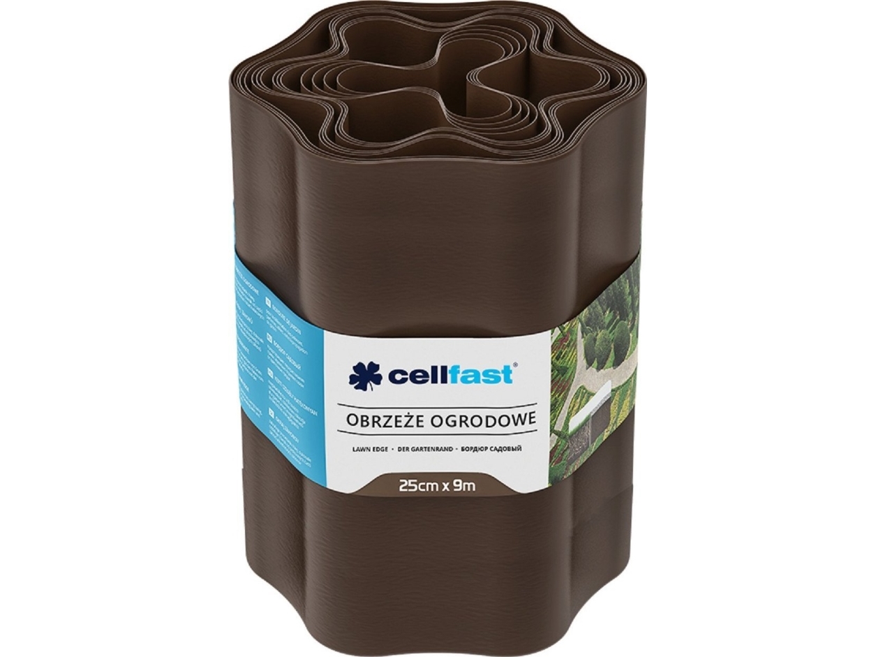 Cellfast kant til græsplæne 25 cm x 9 m Cellfast brun