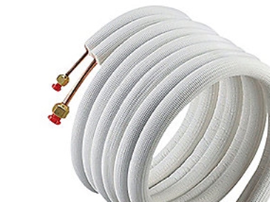 Grundisolerade kylrör - 0,8 mm - 1,0 mm, med fläns och överfallsmutter, 5 m, 3/8 - 5/8 | Ventilation & Klimat - Värmepumpar - Tillbehör till värmepumpar | GameStuff