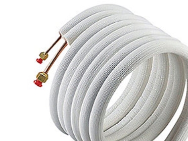 Grundisolerade kylrör - 0,8 mm - 1,0 mm, med fläns och överfallsmutter, 10 m, 3/8 - 5/8 | Ventilation & Klimat - Värmepumpar - Tillbehör till värmepumpar | GameStuff