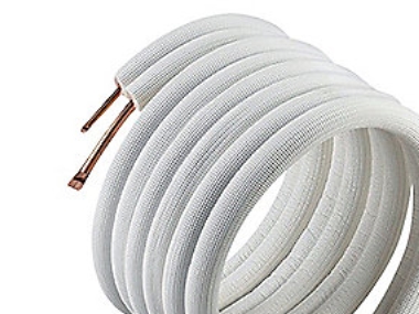 Grundisolerade kylrör - 0,8 mm - 0,8 mm, utan fläns och överfallsmutter, 20 m, 3/8 - 1/2 | Ventilation & Klimat - Värmepumpar - Tillbehör till värmepumpar | GameStuff