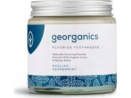Georganics Georganics, Økologisk fluortandpasta i en krukke, engelsk pebermynte, 60 ml