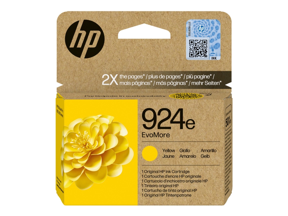 Hp 924E Evomore - Gelb - Original - Tintenpatrone - Für Officejet Pro 8130E (4K0u9ne#Ce1)