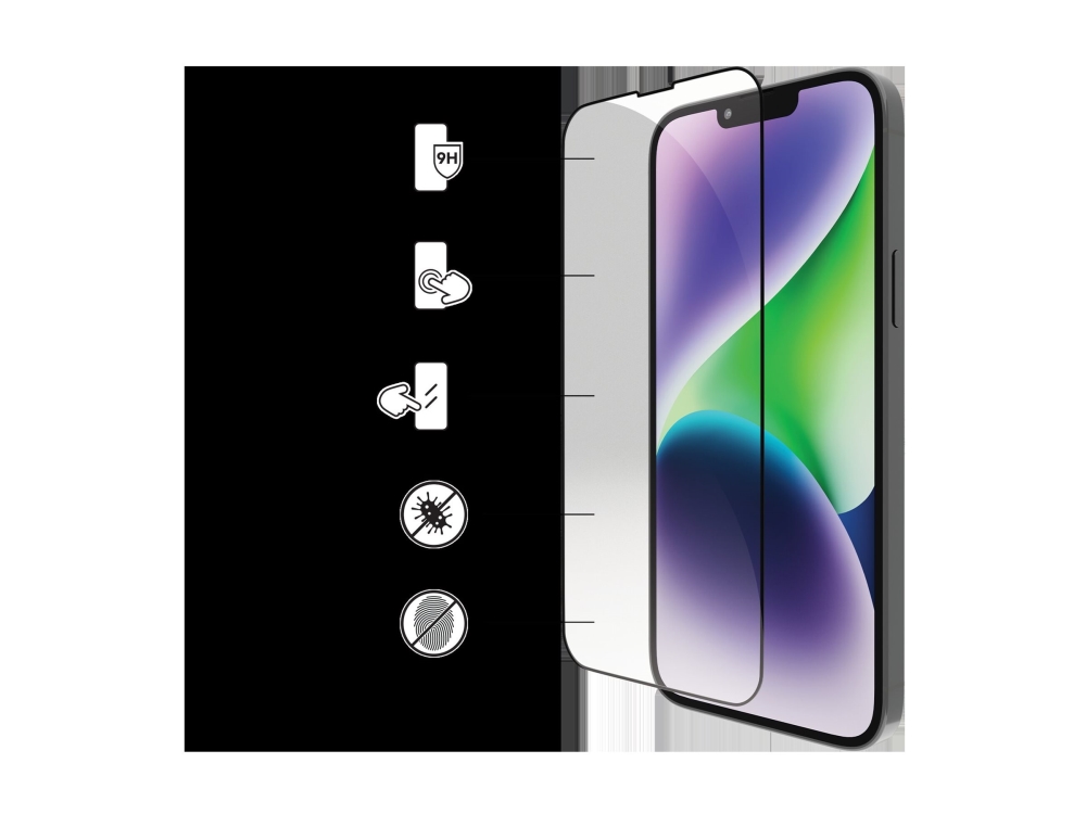 dbramante1928 Eco-shield - Skærmbeskytter for mobiltelefon - rammefarve sort - for Apple iPhone 13 Pro Max, 14 Plus