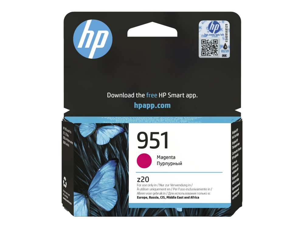 Hp 951 - 8 Ml - Magenta - Original - Blækpatron - For Officejet Pro 251, 276, 8100, 8600, 8600 N911, 8610, 8615, 8616, 8620, 8625, 8630, 8640