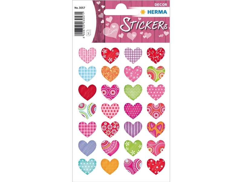 HERMA Colourful hearts, Papir, Flerfarvet, Permanent, Dreng/Pige, Love, Valentines Dag