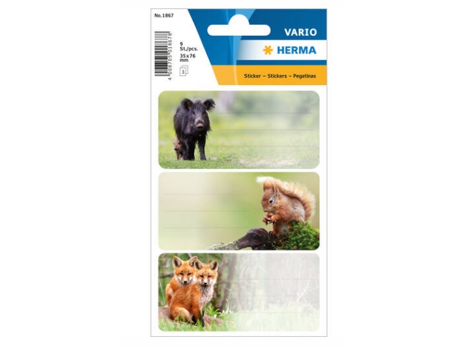 HERMA Forest Animals, 9 styck, Multifärg | Baby & barn - Barnrummet - Dekoration | GameStuff