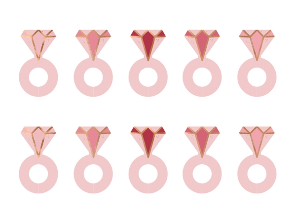 Drink Tags, Pink Ring