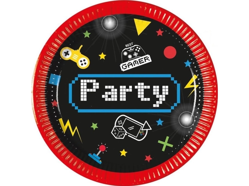 Procos Pappteller 20Cm 8 Stück Gaming Party