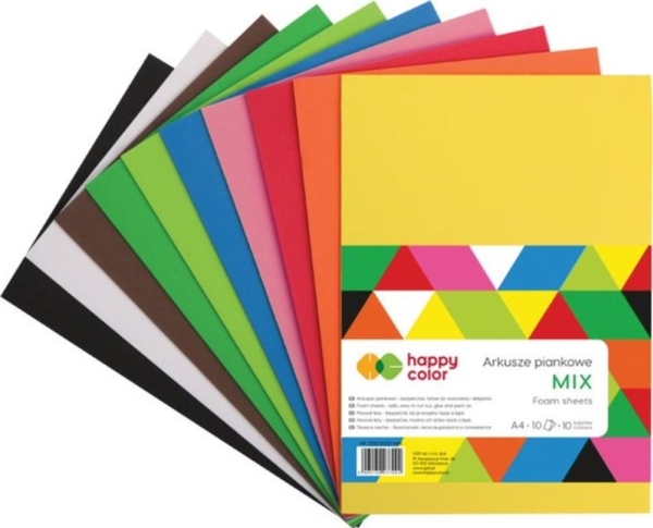 Happy Color Arkusze Piankowe A4/10K Mix 10 Kolor. Happy Color