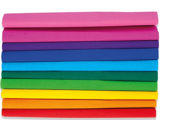 Krøllet silkepapir 25x200 Rainbow mix HAPPY COLOR