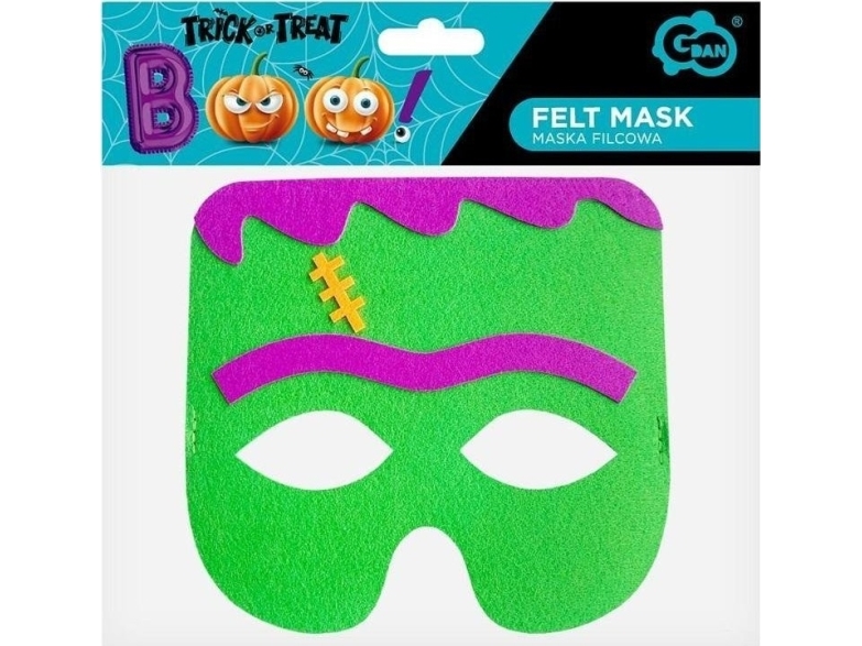 Felt Mask Green Monster 18X17cm
