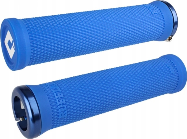 Vairo rankenėlės ODI Ruffian v2.1 MTB 30mm OD Lock-on 135mm Baltas/Mėlyna