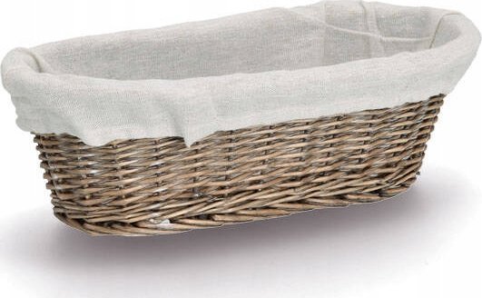 Brødkurv Zeller i flettet kurv/rattan, 33 x 14 x 10 cm